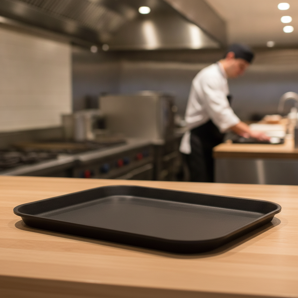 Fibreglass Non-Slip Rectangular Tray 457x355mm for Catering & Hospitality