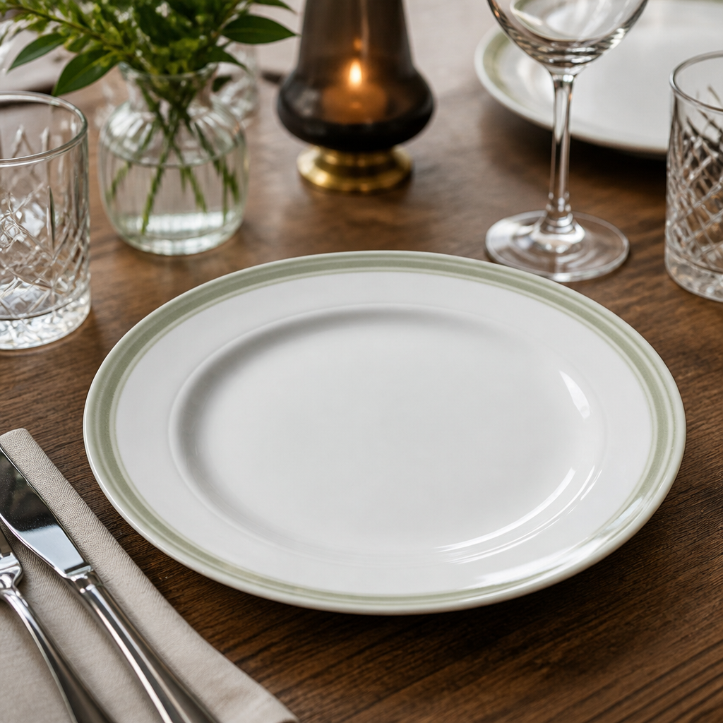 Plates 202mm China for Dining Experiences (Pack of 12)