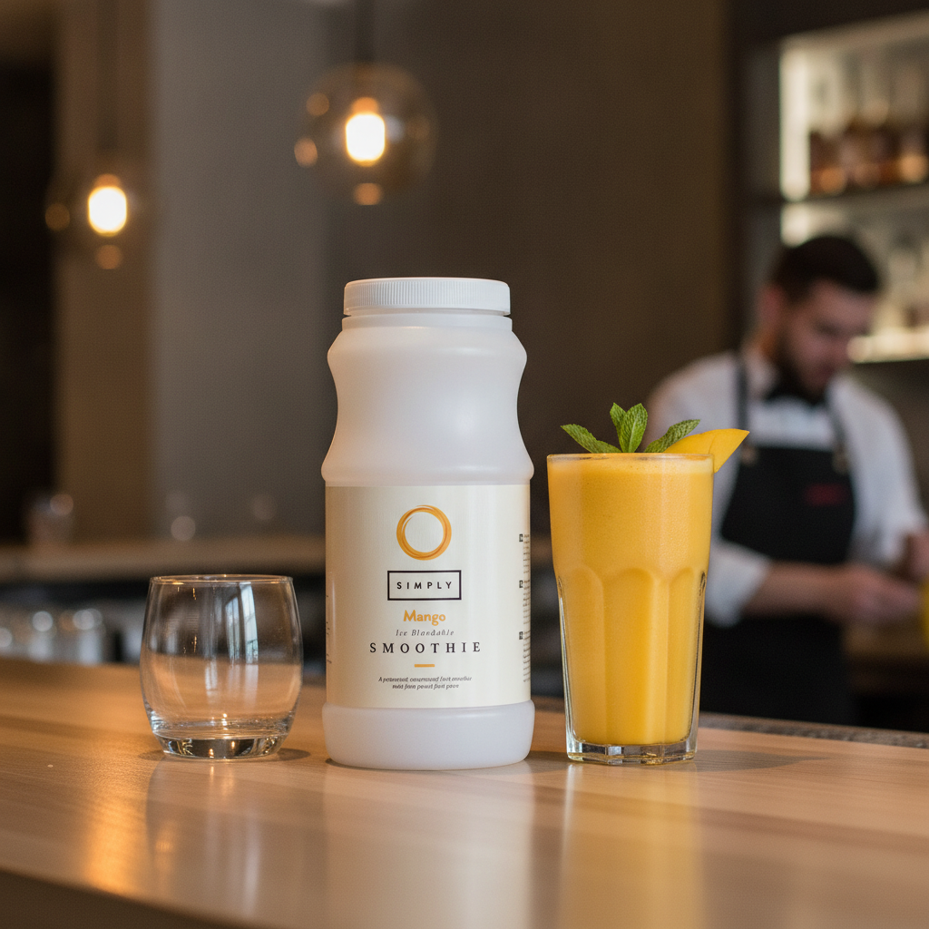 Mango Smoothie Mix 1L Made with Real Fruit Puree for Refreshing Drinks