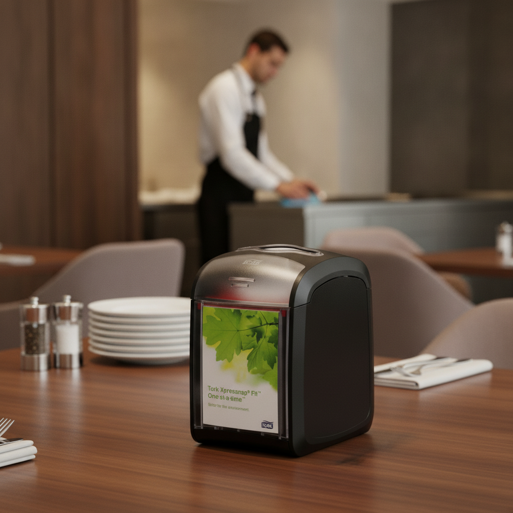 Plastic Black Napkin Dispenser 148x124mm for Easy Access (Pack of 1)