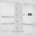 Steel Grey Four Door Personal Effects Lockers for Medical Facilities
