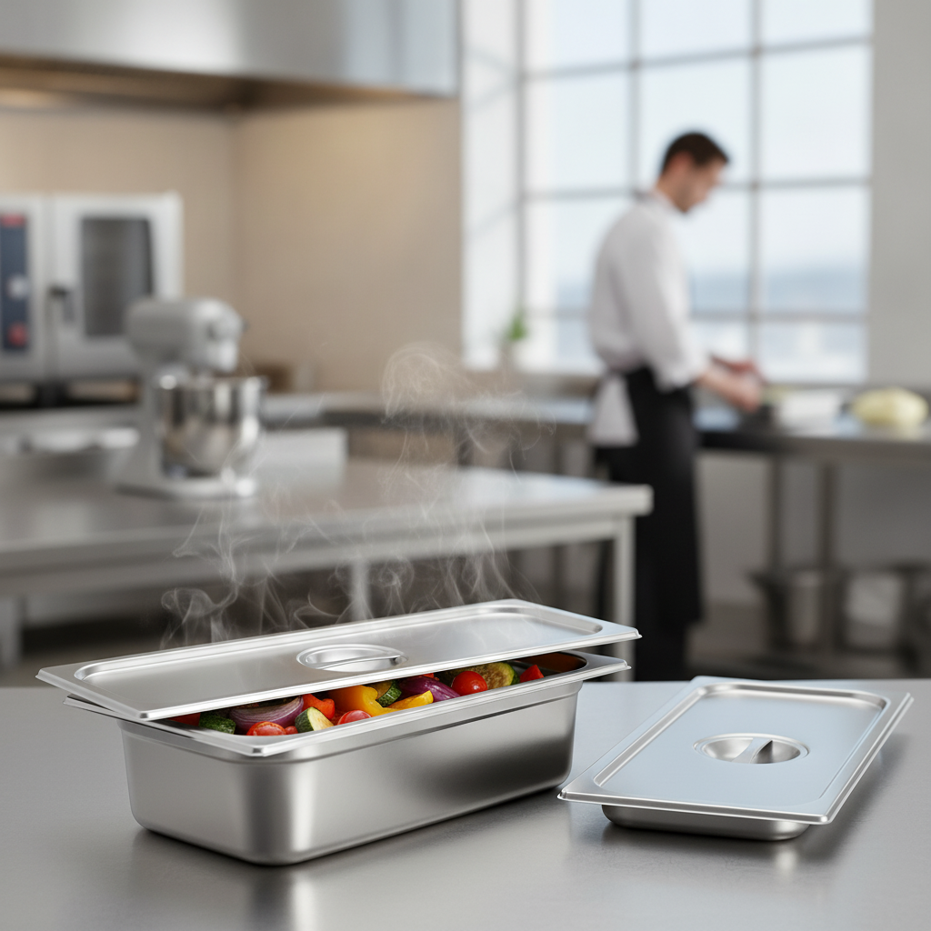 201 Stainless Steel Gastronorm Lid 2/4 for Professional Kitchens