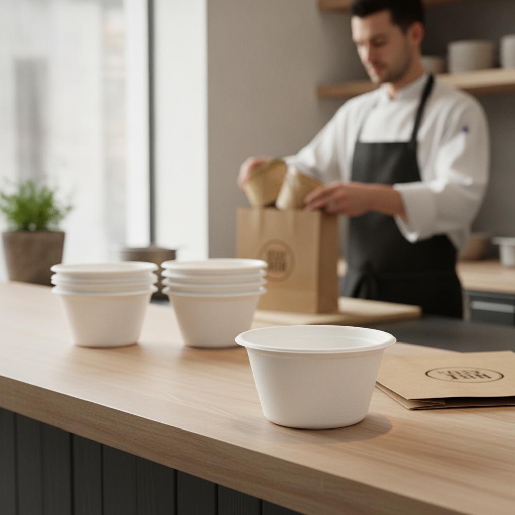 Bagasse Bowl 400ml - 900ml for Takeout & Delivery (Pack of 50)