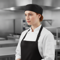 Cotton & Recycled Polyester Chef Skull Cap Black for Professional Use