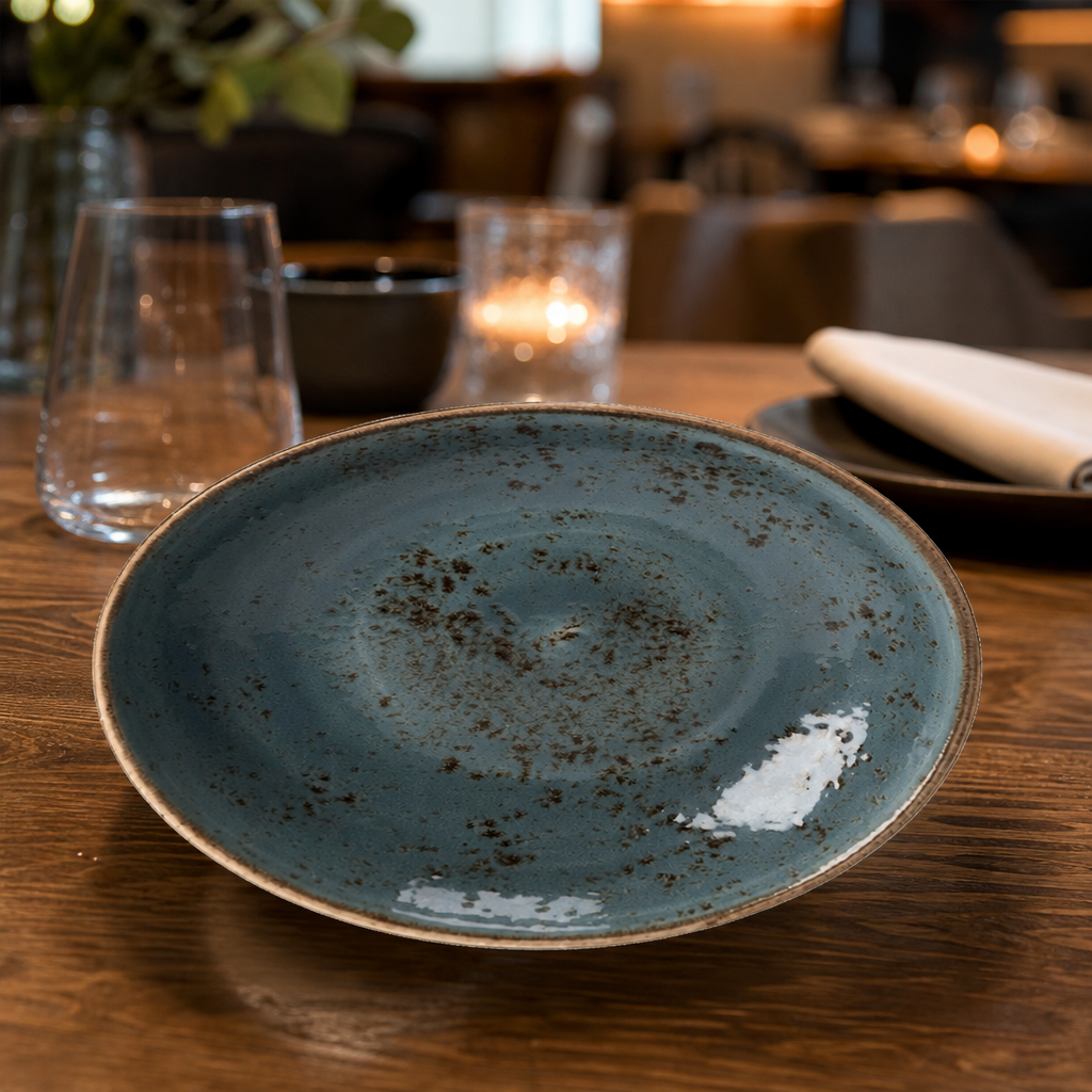 Porcelain Blue Coupe Bowls 130mm for Casual Cafés & Restaurants - Pack of 24