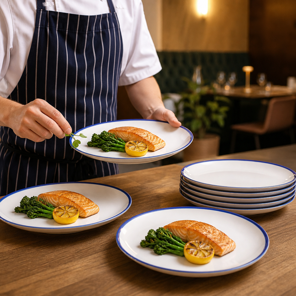 Coupe Plates 260mm Ceramic for Catering Environments (Pack of 12)