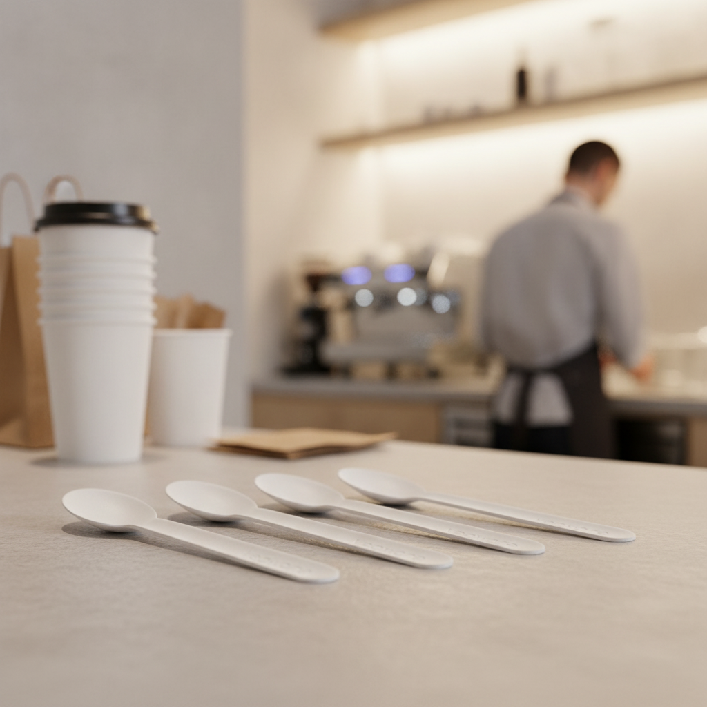 Paper Teaspoon 115mm for Takeaway Services (Pack of 1000)