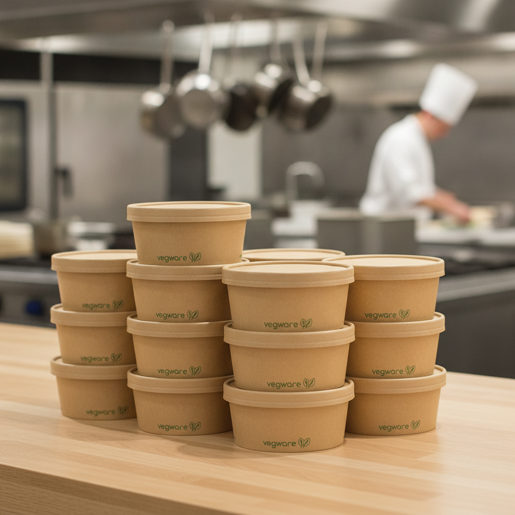 Paperboard Round Food Containers 750ml for Takeaway Meals (Pack of 300)