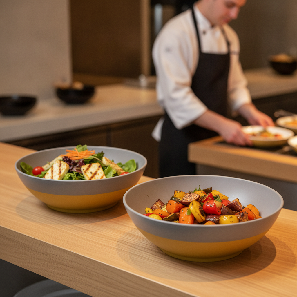 Melamine Deep Serving Bowl 360mm for Creative Buffet Presentations (Pack of 2)