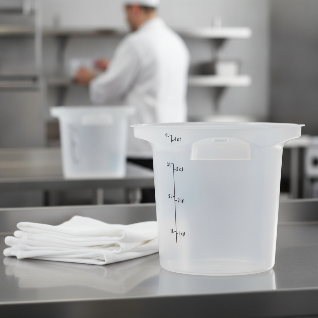 Polypropylene CamRound Container 3.8L for Efficient Food Storage