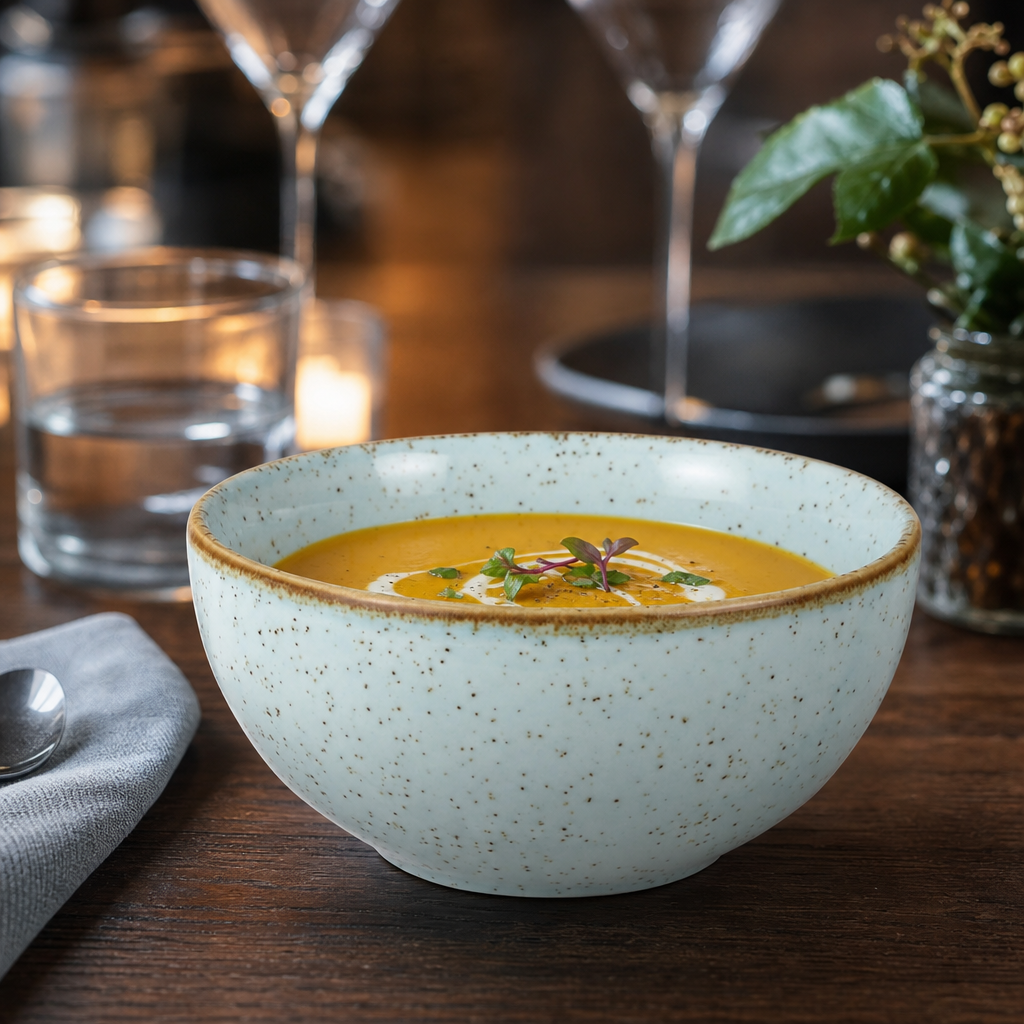 Duck Egg Blue Round Soup Bowls 132mm for Catering & Hospitality