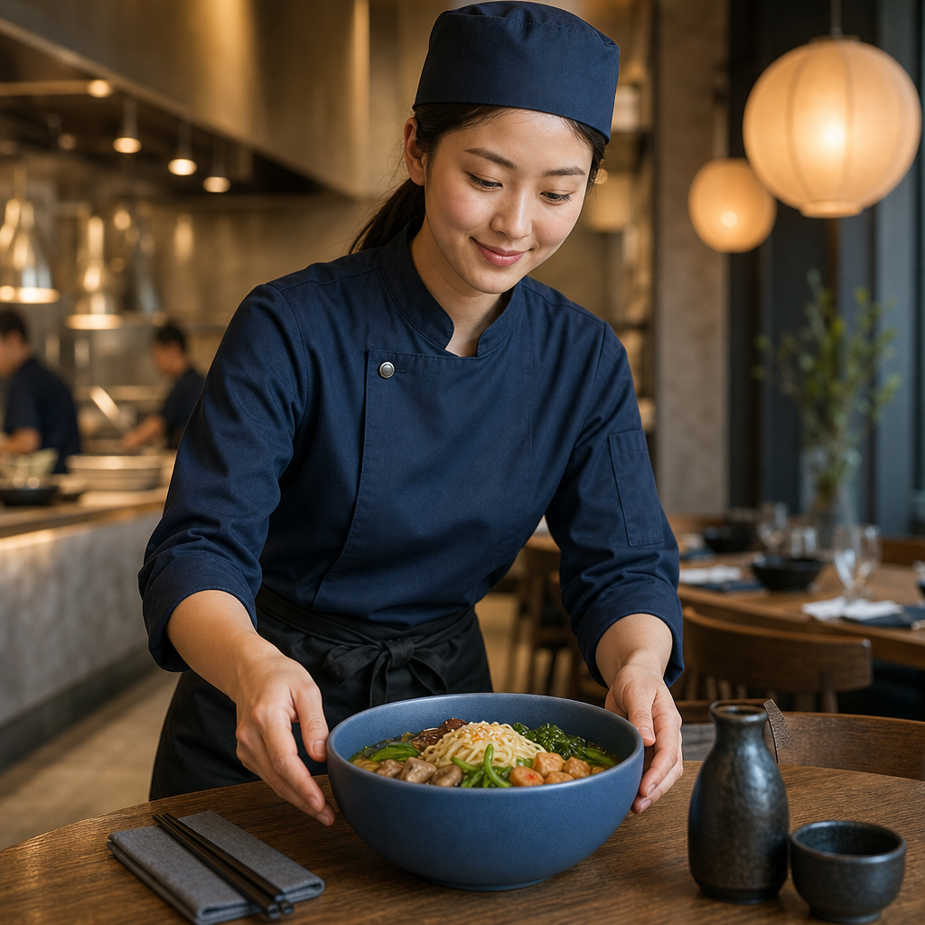 Noodle Bowls 37.7oz Porcelain for Modern Dining (Pack of 6)
