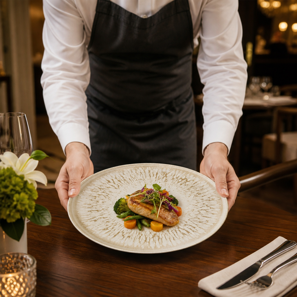Walled Plates 260mm Vitrified Ceramic for Dynamic Tabletop Presentations (Pack of 6)