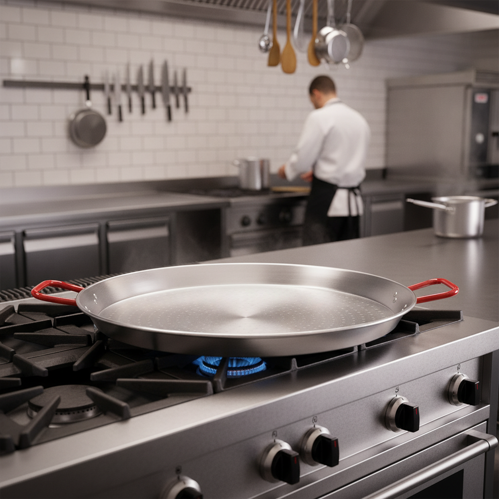 Carbon Steel Paella Pan 60cm for Outdoor Cooking