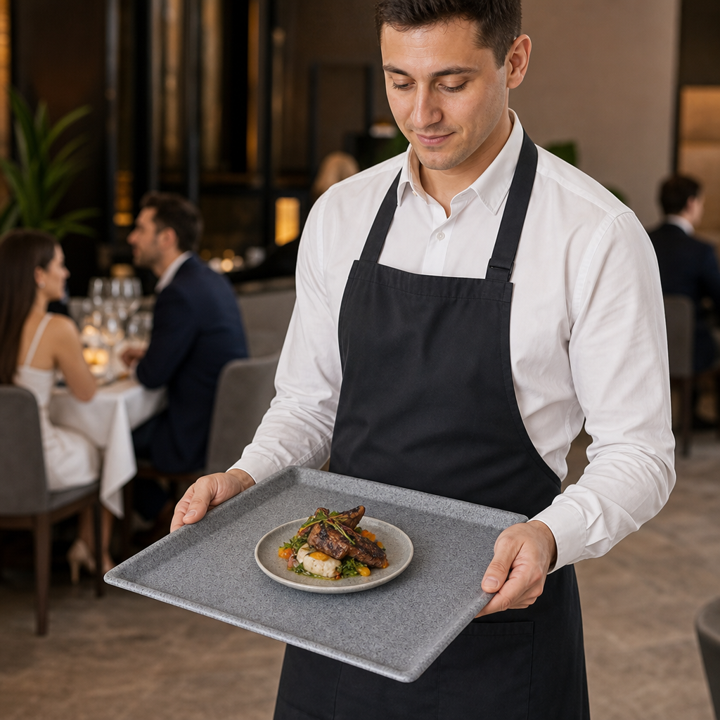Square Trays 303mm Melamine for Events Catering (Pack of 4)