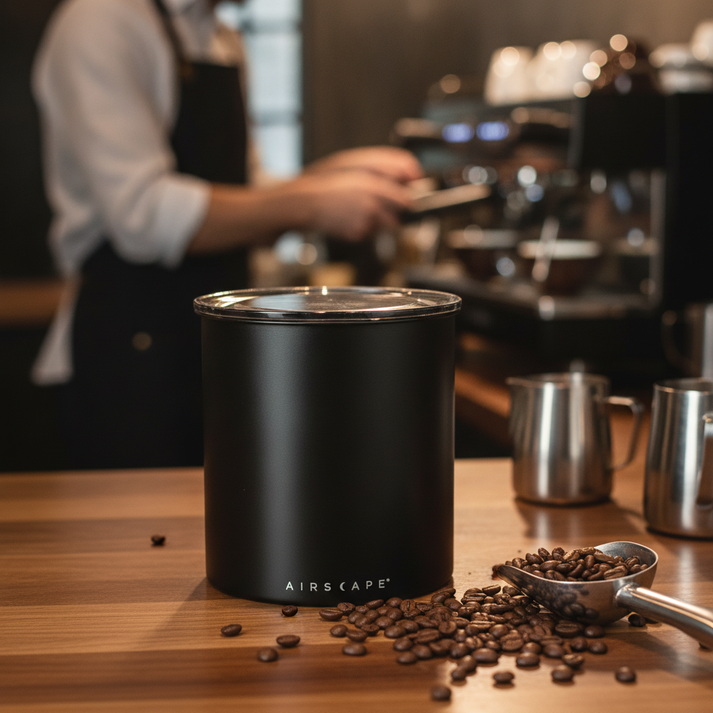 Stainless Steel Coffee Bean Canister 1kg for Cafés