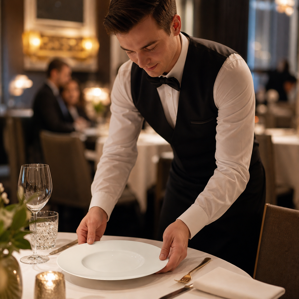 Rimmed Plates 310mm Porcelain for Fine Dining (Pack of 6)