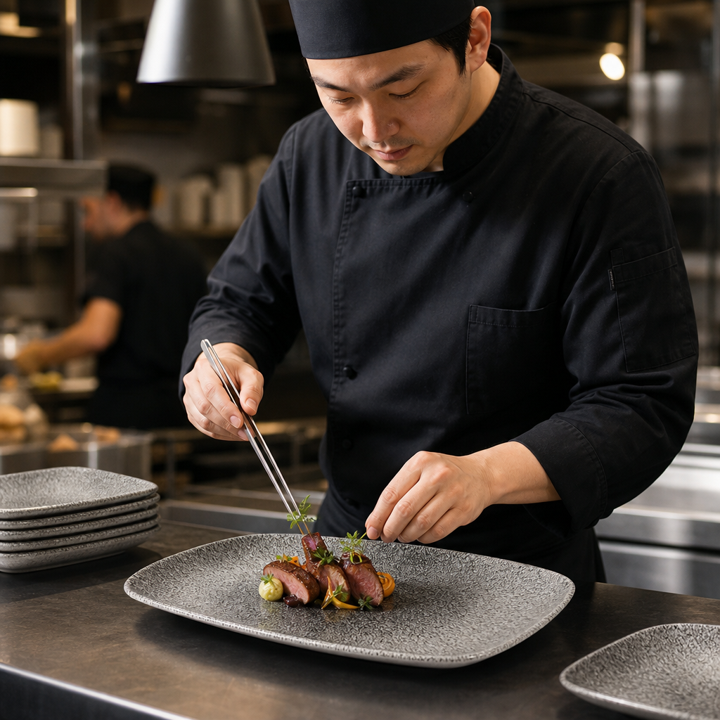 Rectangular Plates Black Porcelain for Dining Experiences (Pack of 12)