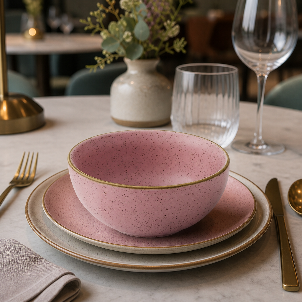 Stonecast Petal Pink Soup Bowls 470ml for Modern Table Settings