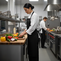 Polycotton XL Bib Apron Black for Professional Kitchens