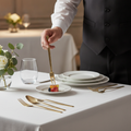 Stainless Steel Vintage Gold Two-Prong Table Forks for Elegant Dining (Pack of 12)