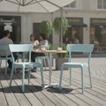 Polypropylene Icy Blue Café Chairs 794mm for Indoor & Outdoor Use (Pack of 2)
