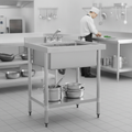 Stainless Steel Midi Pot Wash Sink 68.6L for Professional Kitchens