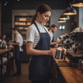 Polycotton Denim Waist Apron for Service Staff