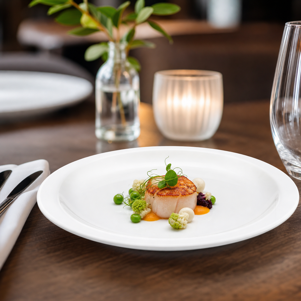 Durable Plates 178mm Porcelain for Catering Use (Pack of 24)