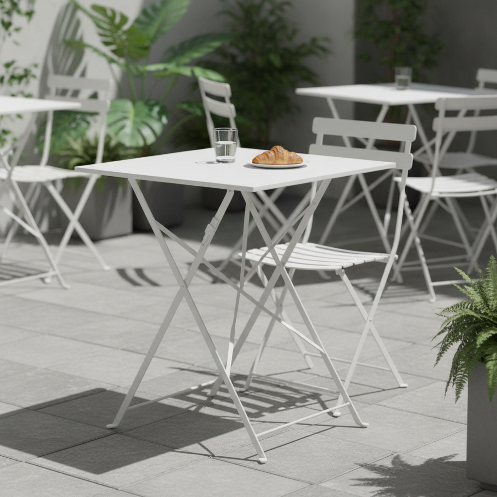 Steel Square Table 600mm for Indoor & Outdoor Use