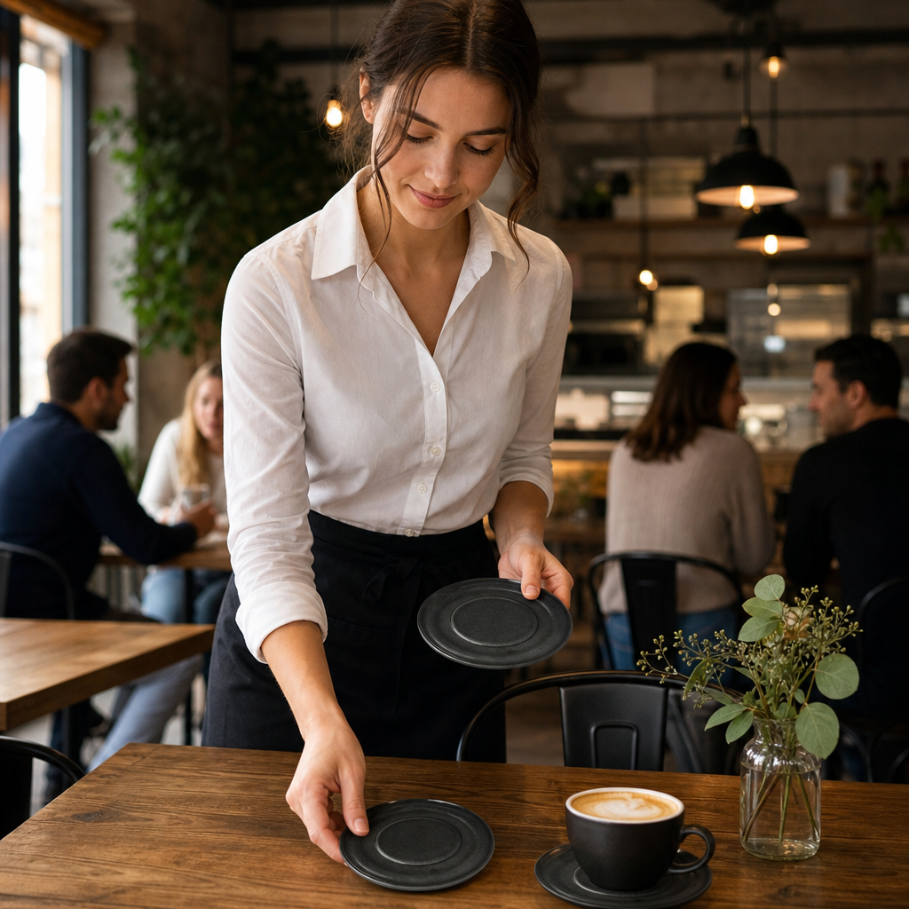 Saucers 150mm Grey Vitrified Stoneware for Restaurants & Cafés (Pack of 24)