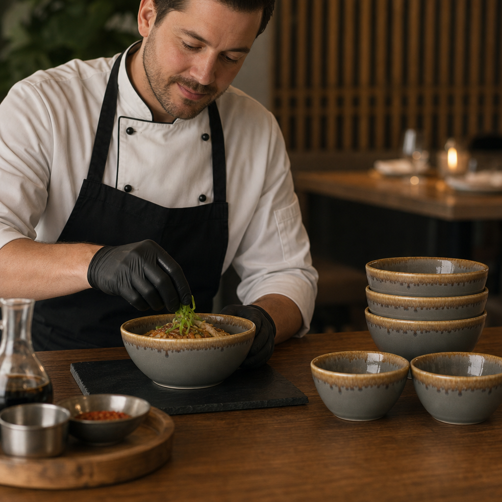 Dipping Pots Grey Smoke Grey Porcelain for Contemporary Dining (Pack of 12)