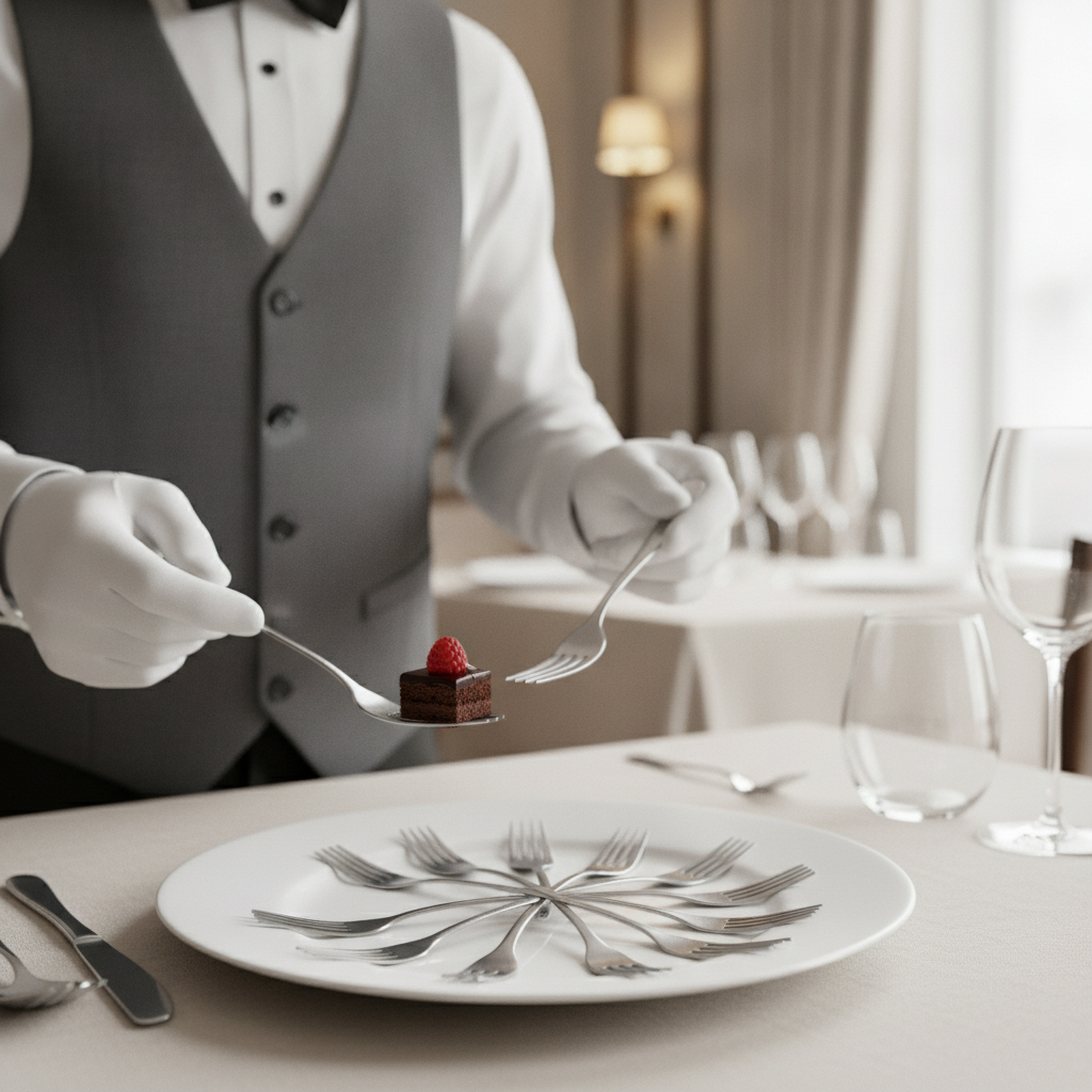 Stainless Steel Dessert Forks for Elegant Dining (Pack of 12)