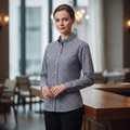 Polycotton Dark Navy Chef Shirt for Front of House Uniform