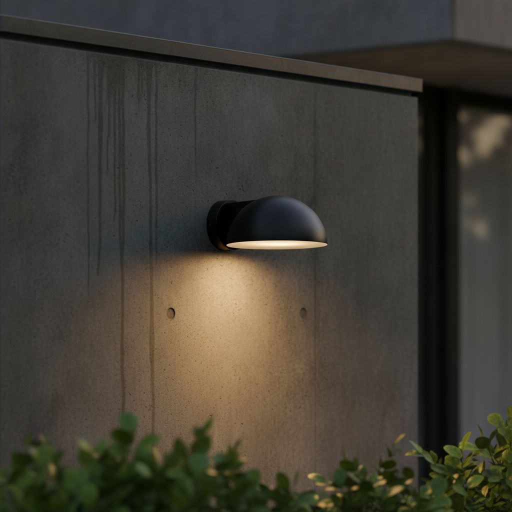 Plastic Wall Light Black for Outdoor Spaces
