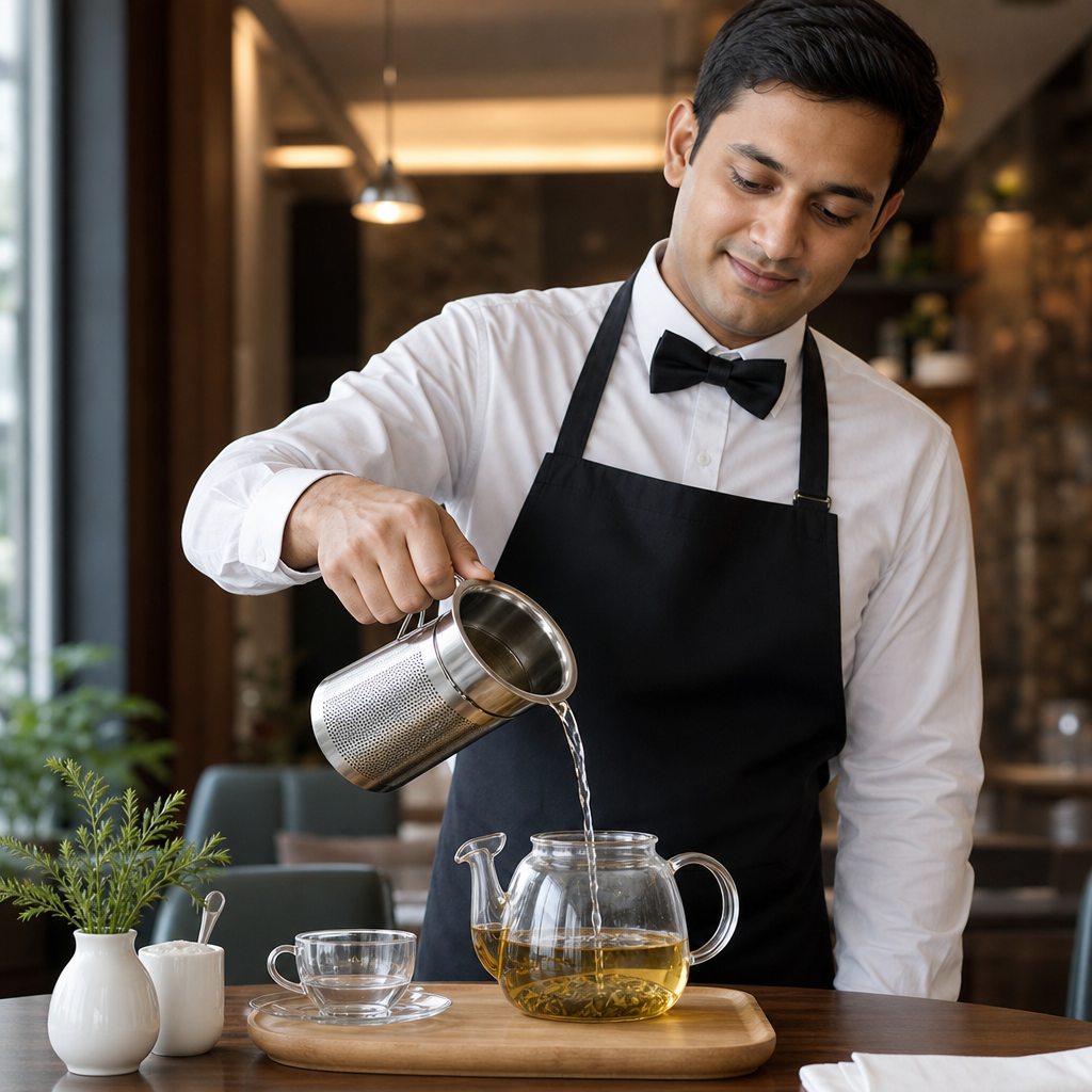 Stainless Steel Teapot 450ml for Cafés and Restaurants