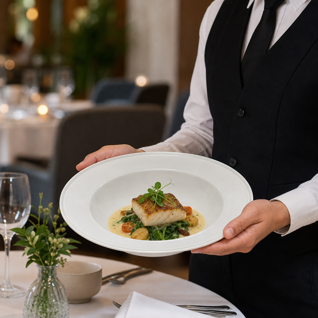 Rimmed Bowls 285mm China for Elegant Dining (Pack of 6)