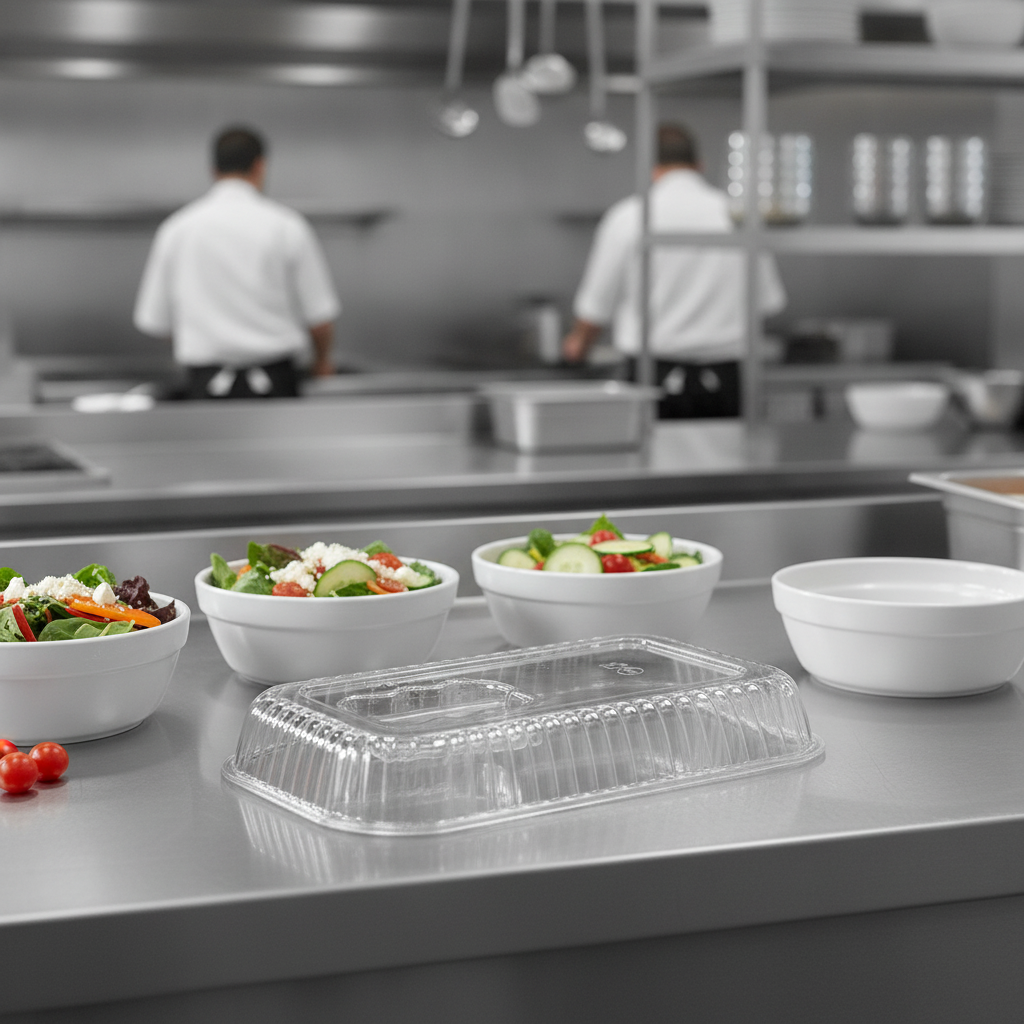 Polycarbonate Raised Lid 35mm for Medium Salad Crocks