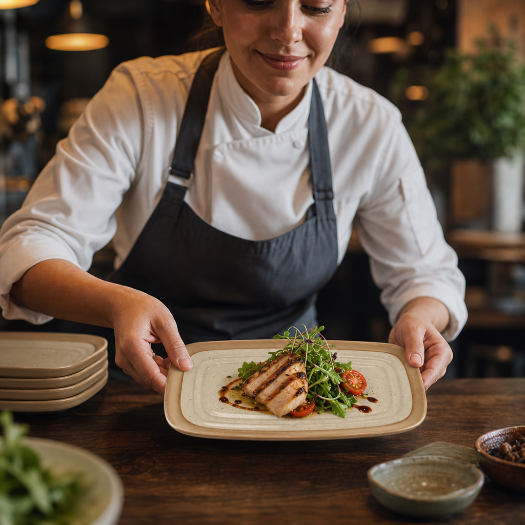 Rectangular Plates 150x110mm Ceramic for Hospitality Use (Pack of 6)
