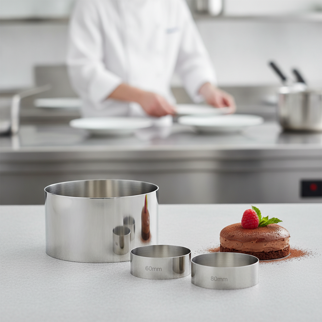 Stainless Steel Mousse Ring 60 x 90mm for Food Presentation