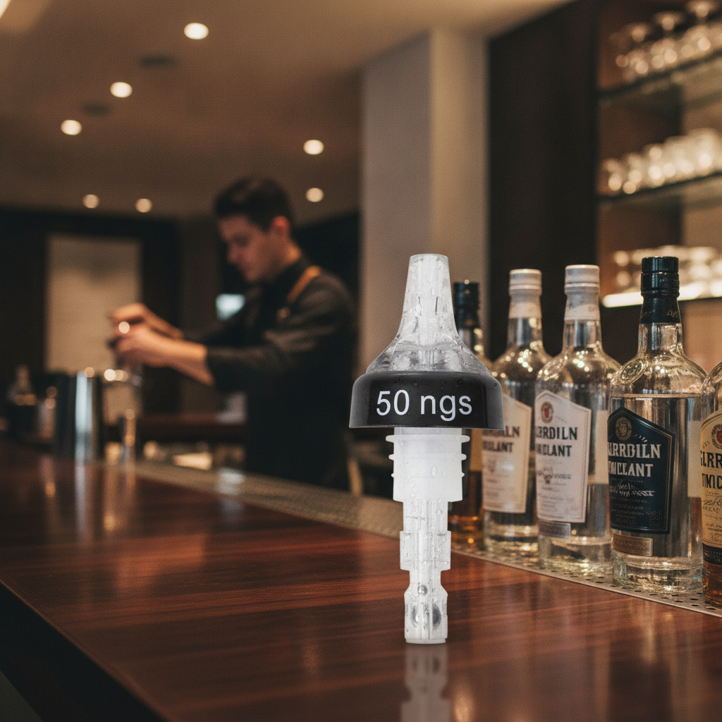 Plastic Measured Spirit Pourer 50ml for Efficient Drink Service