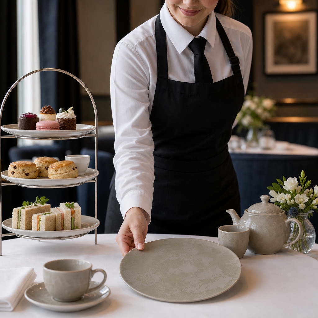 Crushed Velvet Coupe Plates 209mm Grey Bone China for Afternoon Tea (Pack of 6)