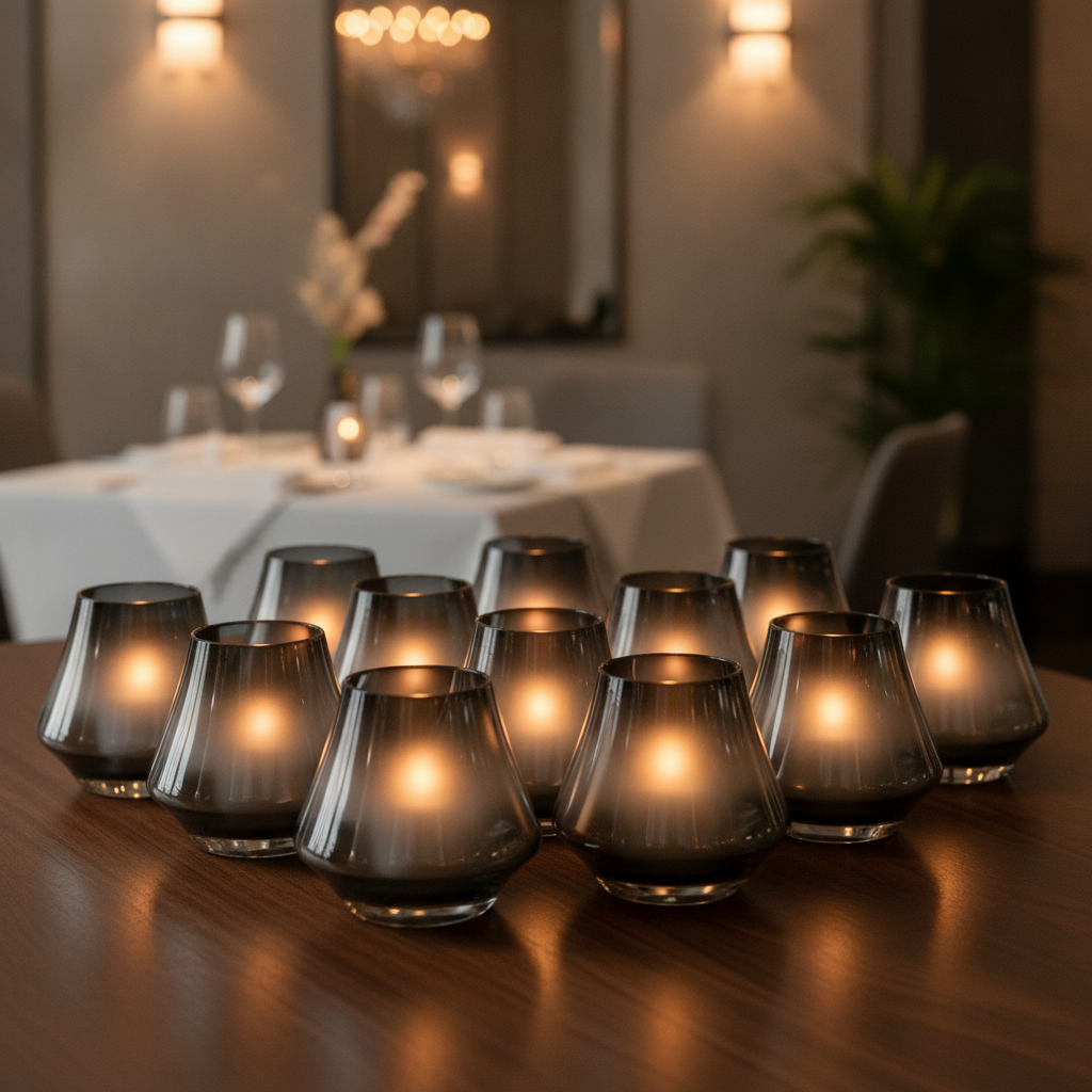 Glass Votives 89mm for Bars & Restaurants (Pack of 12)