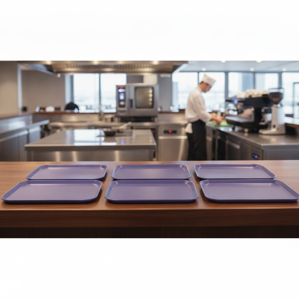 Fibreglass Rectangular Tray Purple 360x460mm for Casual Dining (Pack of 12)