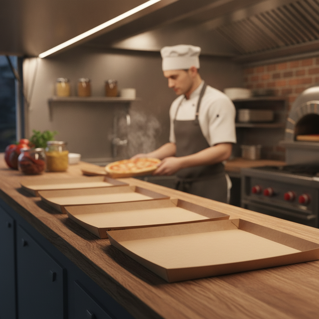 Paperboard 10" Pizza Trays for Food Trucks & Catering (Pack of 350)