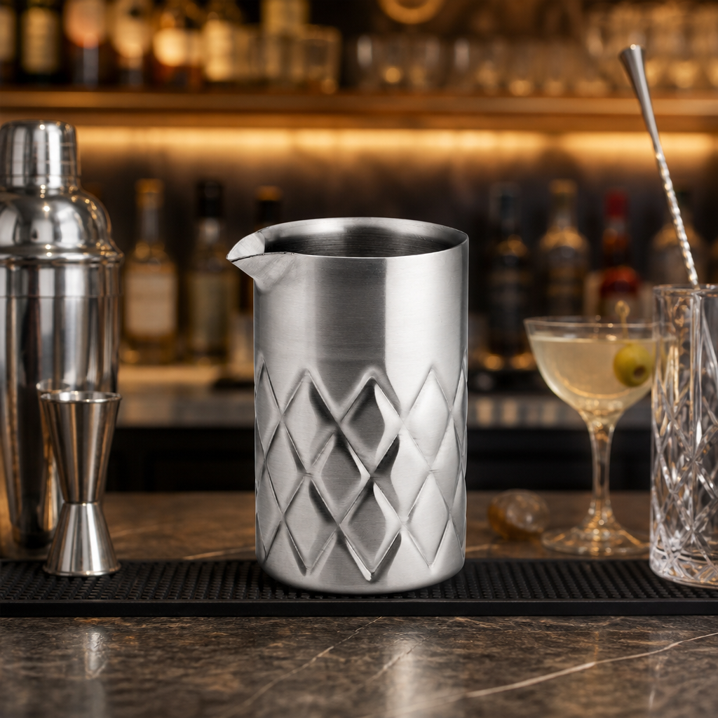 Stainless Steel Double Walled Mixing Jar 580ml for Cocktail Preparation