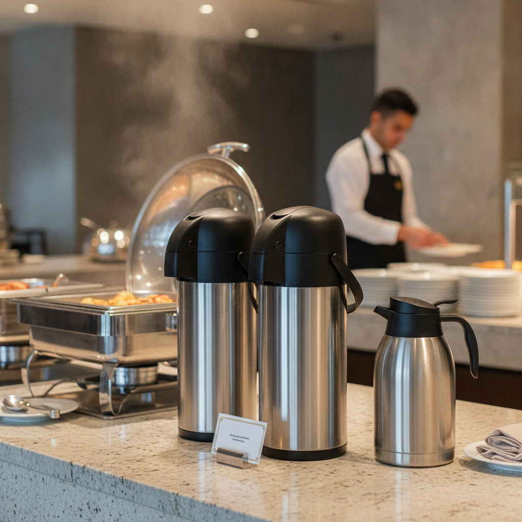 Stainless Steel Lever Action Airpot 4L for Events & Buffets