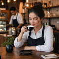 Stoneware Coffee Cup 230ml Black for Cafés & Restaurants (Pack of 12)