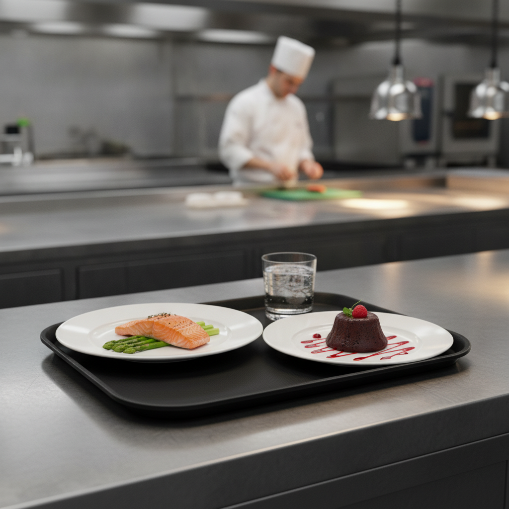 Plastic Non-Slip Tray 462x360mm for Food Service