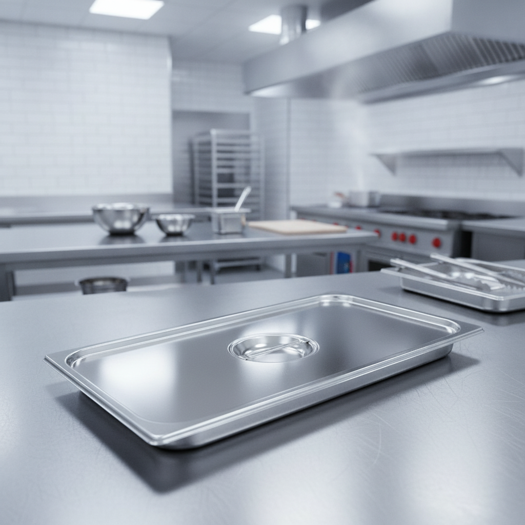 Heavy Duty Stainless Steel Gastronorm Lid for Commercial Use